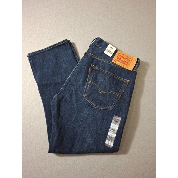 Levi's 501 Original Fit 150th Anniversary Mens 40x32 Jeans Button Fly Dark Wash